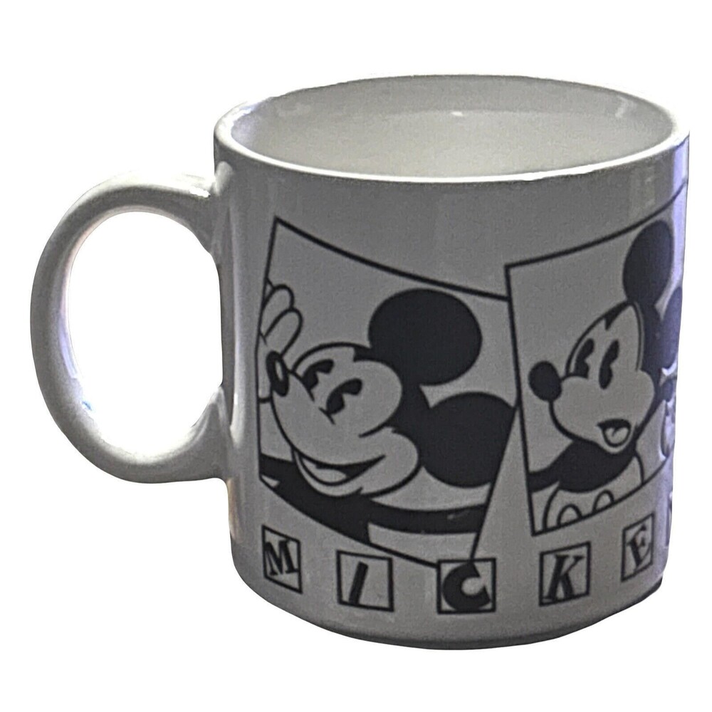 Disney Mickey Mouse Mug Applause Vintage Comic Strip Style